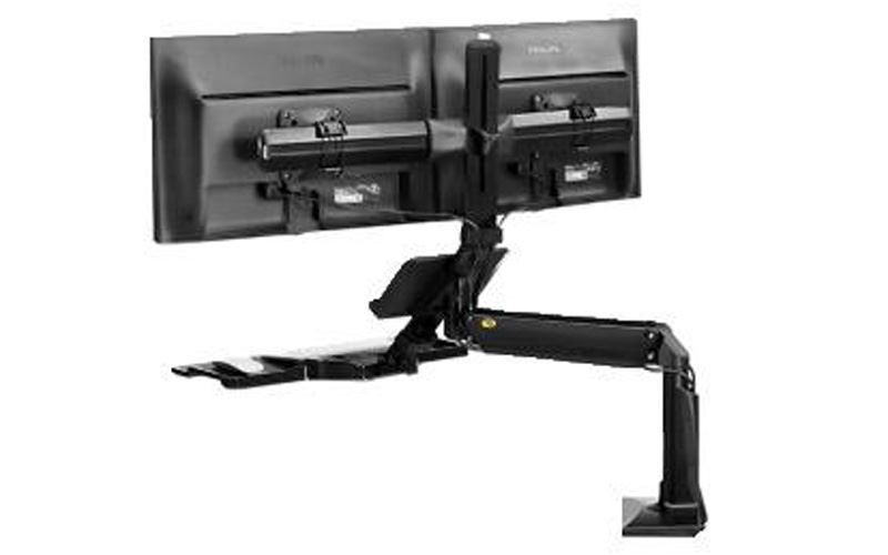 台製雙螢幕鍵盤桌上架(19-24吋LCD)  NBC-FC-242A
