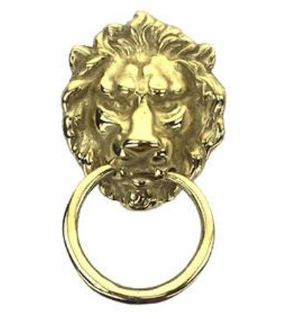 銅製獅頭大門環扣把手 0126-5