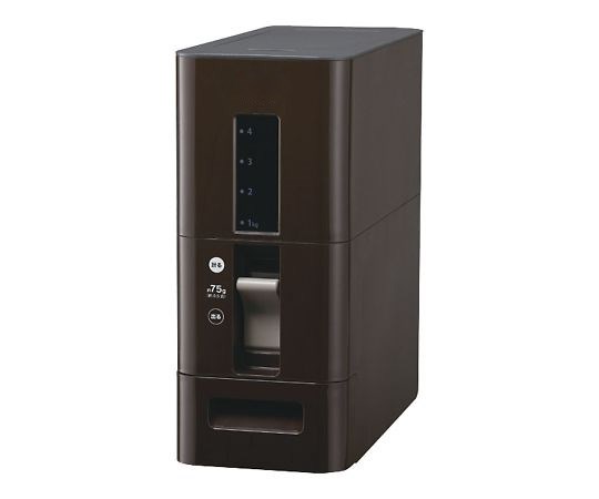日本進口按壓式儲米箱-褐色 395-7528
