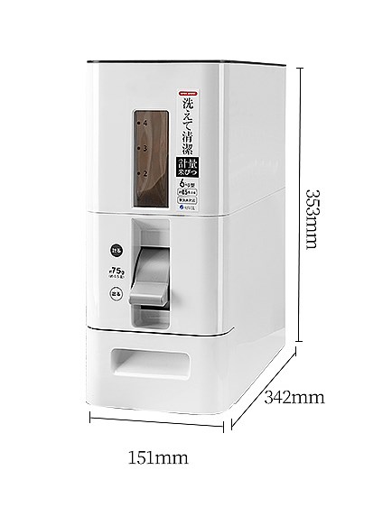 日本進口按壓式儲米箱-褐色 395-7528