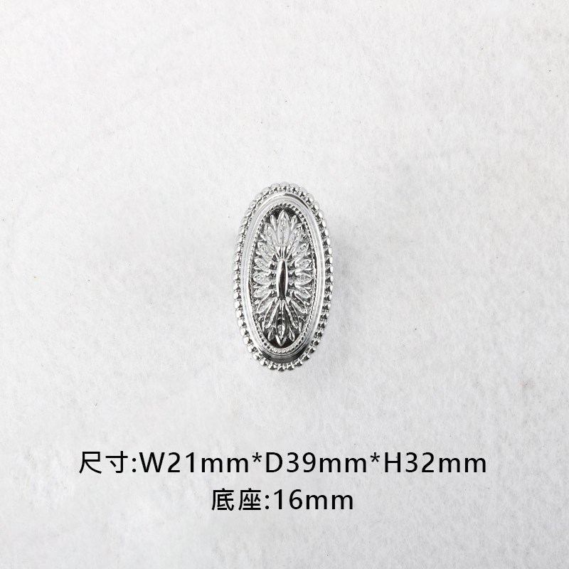歐風純銅古典把手-銀色 395-380-1