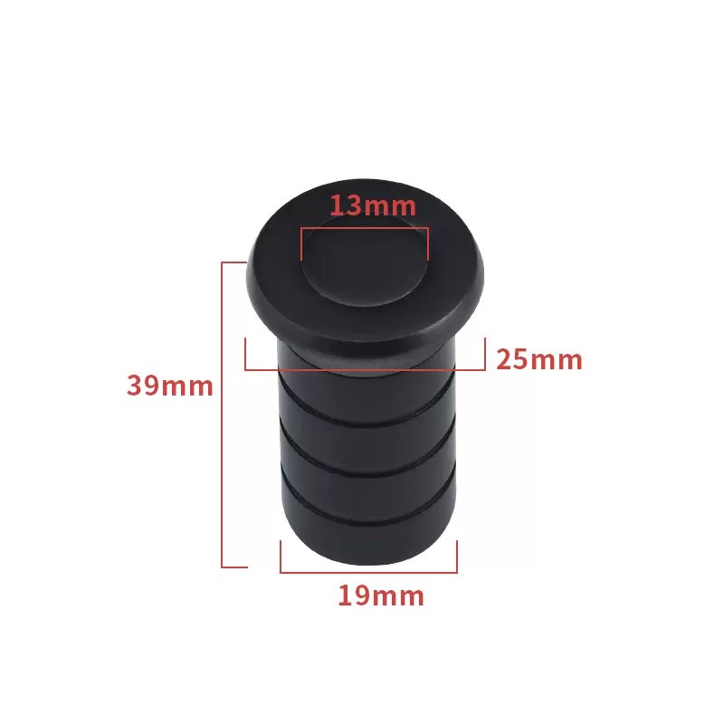 不鏽鋼暗裝插銷防塵器-黑色 395-bolu-01