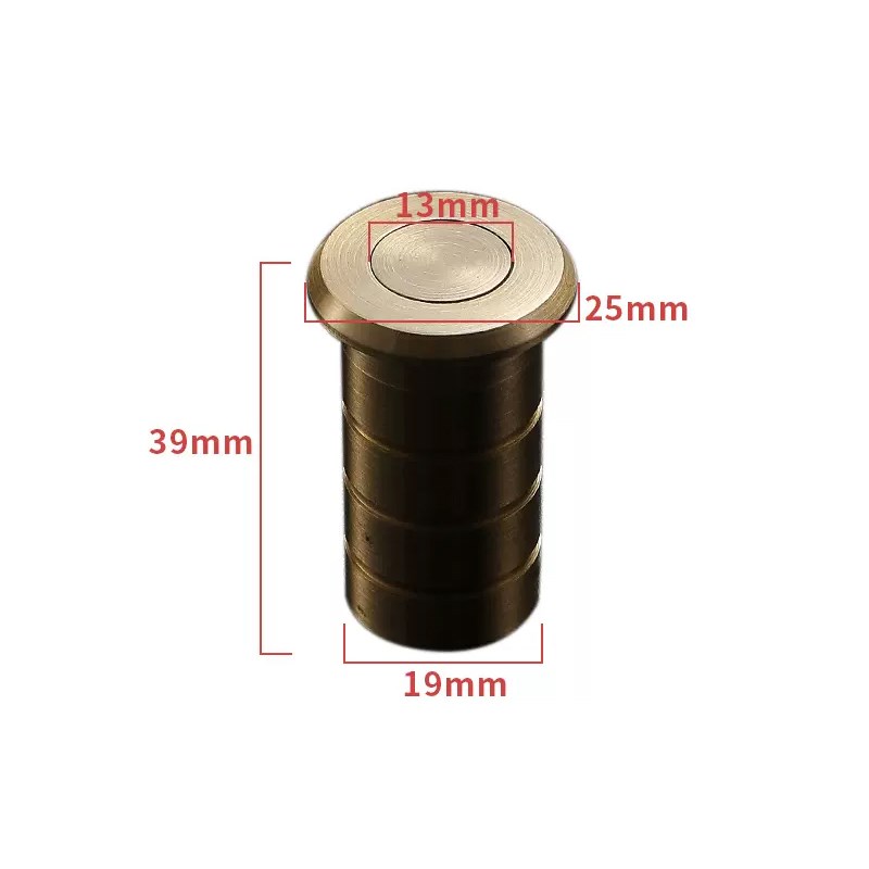 不鏽鋼暗裝插銷防塵器-金色 395-bolu-01 