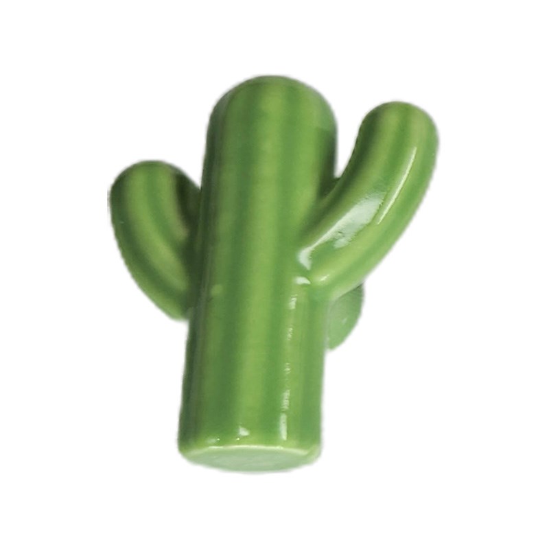 仙人掌陶瓷把手-綠色 395-cactus