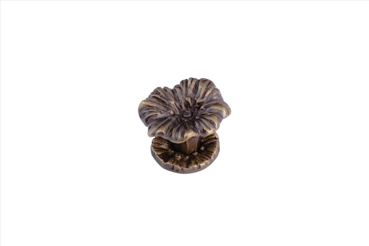 純銅花朵立體把手-古銅色 POMOLINI-556P