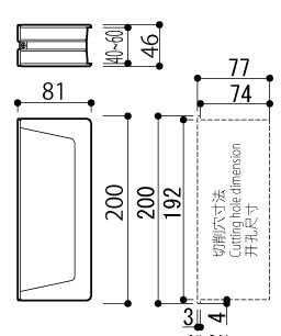 日本進口崁入式戶引手 304-PC456-4Q