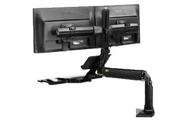 台製雙螢幕鍵盤桌上架(19-24吋LCD)  NBC-FC-242A