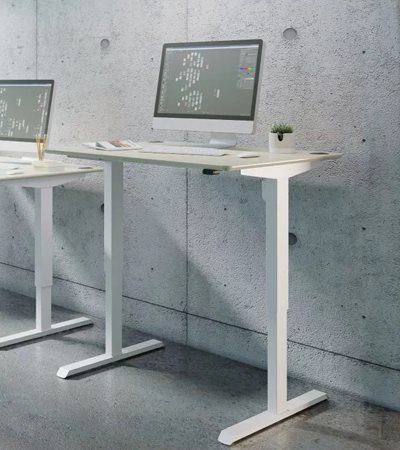 陶瓷白電動升降桌(不含桌板) 501-33