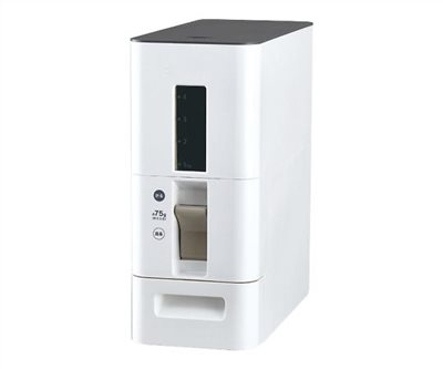 日本進口按壓式儲米箱-白色 395-7528