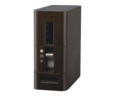 日本進口按壓式儲米箱-褐色 395-7528
