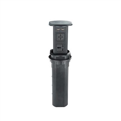 電動雙面升降插座藍芽音響版-方型(黑色) 395-RM605C